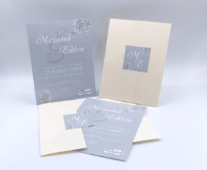 Προσκλητήρια γάμου με γυψοφίλη  | 22g010 por gypsophila Προσκλητήρια γάμου με λουλούδια γυψοφίλη | 22g010 por, NewAge invitations Προσκλητήριο για γάμο, έγχρωμη εκτύπωση σε χρώματα, εκρού, γκρι, λευκό και ασημί. Περιτύλιγμα χαρτί και καρτάκι τυπωμένο για το κλείσιμο με μονογράμματα.